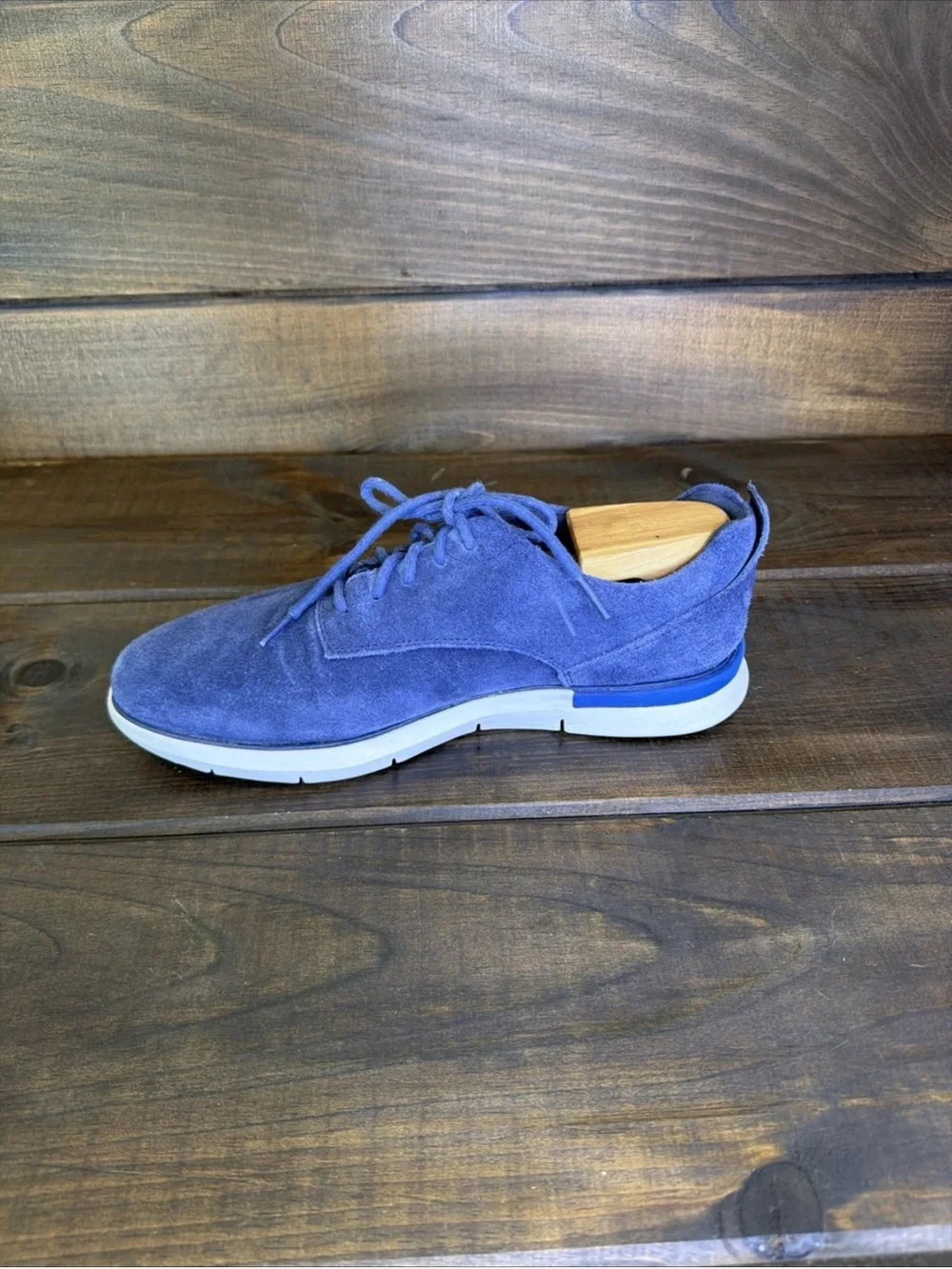Cole Haan Grand Horizon II Blue Suede Casual Oxford Shoes Men Size 10 M